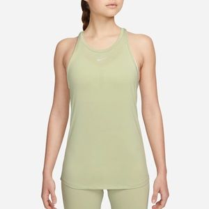 Nike Womens DRIFIT One Luxe slim fit tank in olive aura